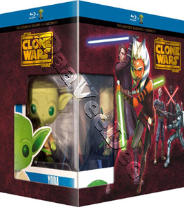 Star Wars: The Clone Wars (Complete Seasons 1-5) - 14-Disc Box Set & Yoda FUNKO Figurine (Blu-Ray)
